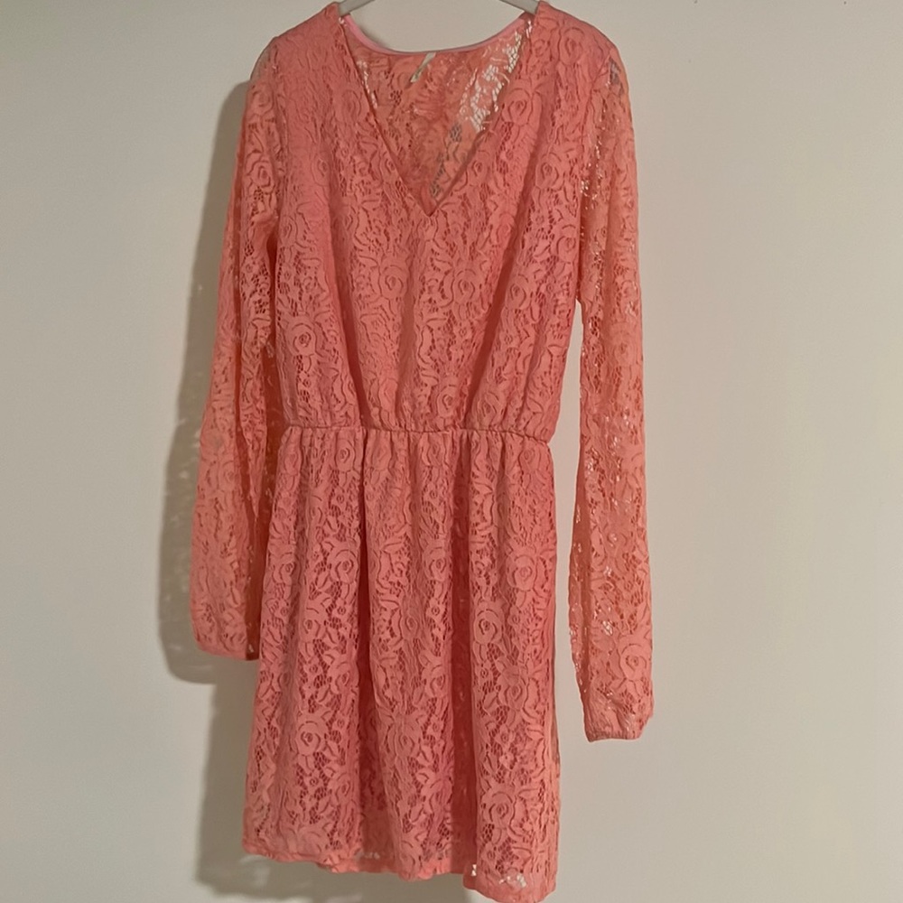 Sage Pink Lace Dress. Size L.